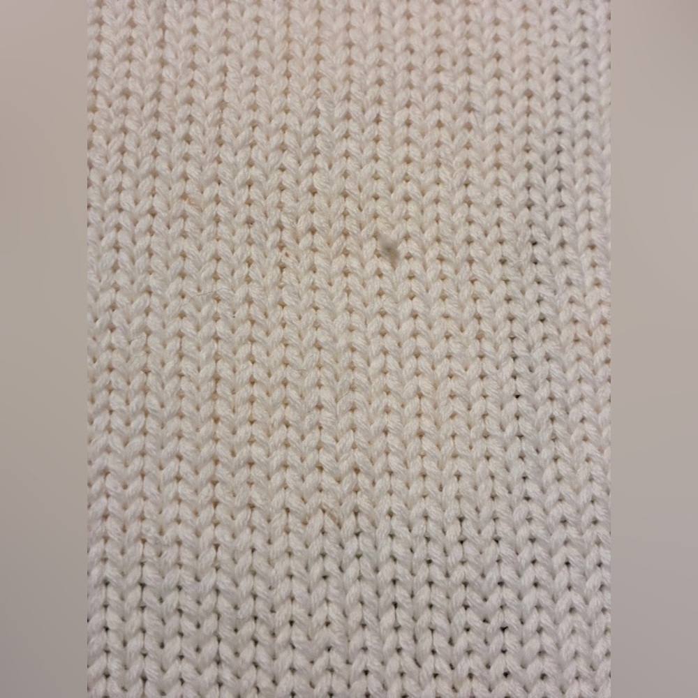 White Golf Motif Knit Sweater - Picture 7 of 14